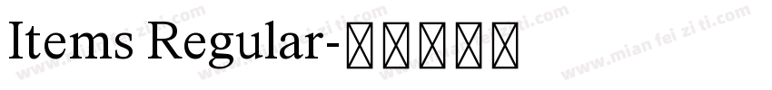 Items Regular字体转换